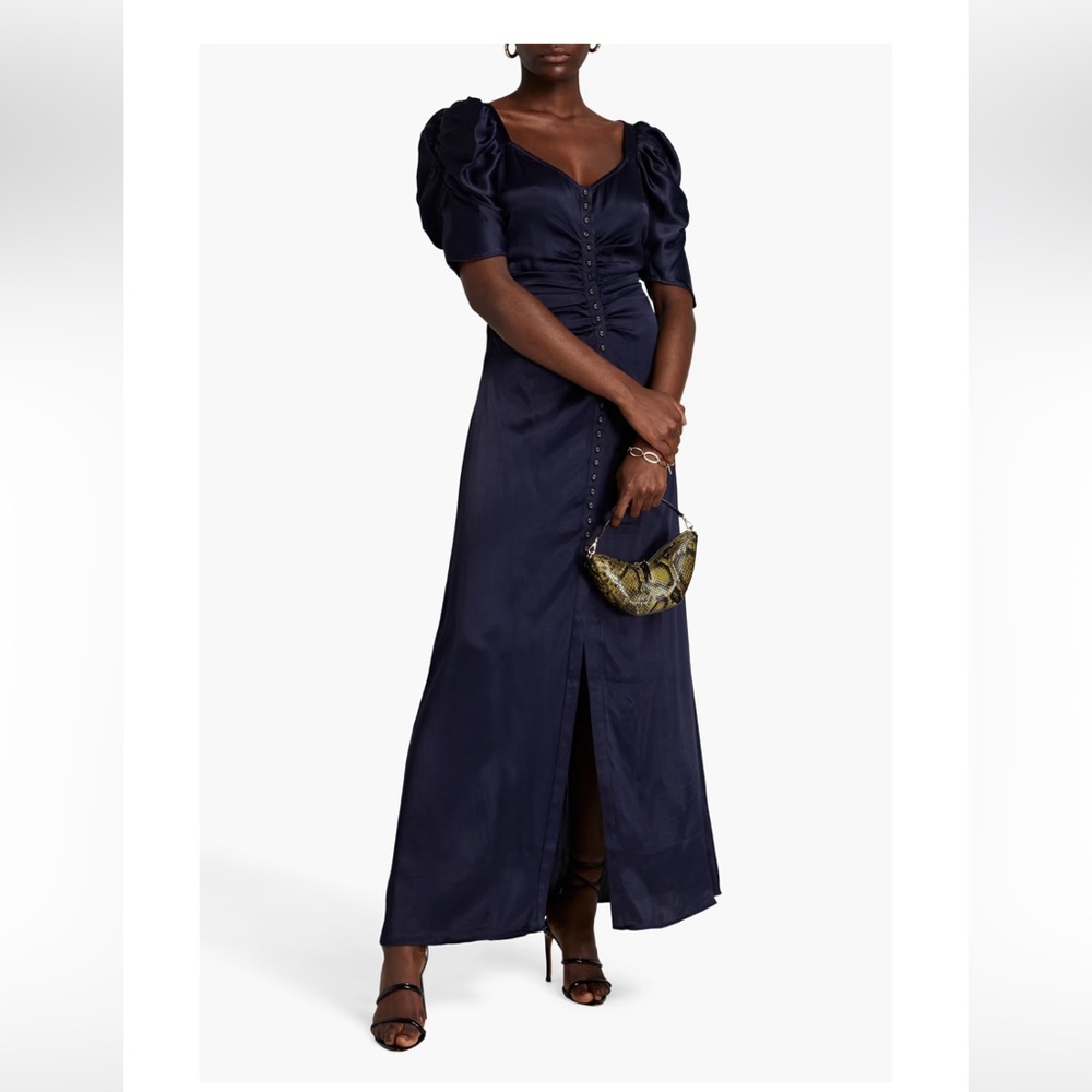 BYTIMO Ruched satin-crepe maxi dress
